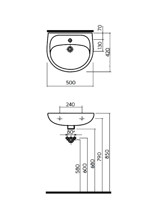 Раковина Kolo SOLO 50 см 7115100U