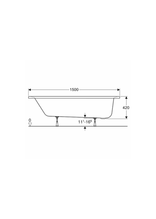 Ванна акрилова  Kolo SUPERO 150х70 + ніжки SN14, 5341000