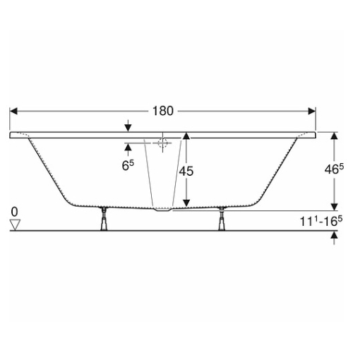 Ванна акрилова  Kolo  SUPERO DUO 180x80 + ножки SN14, 5363000