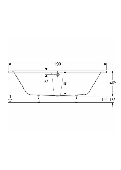 Ванна акрилова  Kolo  SUPERO DUO 190x90 + ножки SN14, 5364000