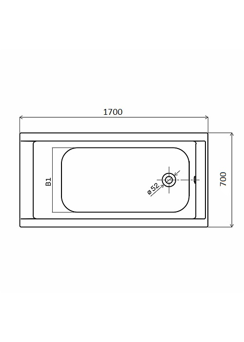 Ванна акрилова  Kolo SUPERO 170х70 + ніжки SN14, 5343000