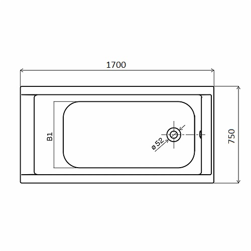 Ванна акрилова Kolo SUPERO 170х75 + ножки SN14, 5361000
