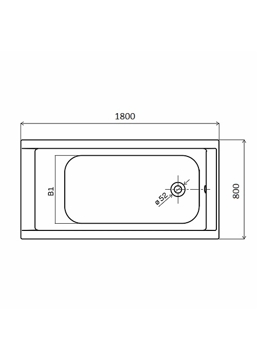 Ванна акрилова Kolo SUPERO 180х80 + ніжки SN14, 5362000