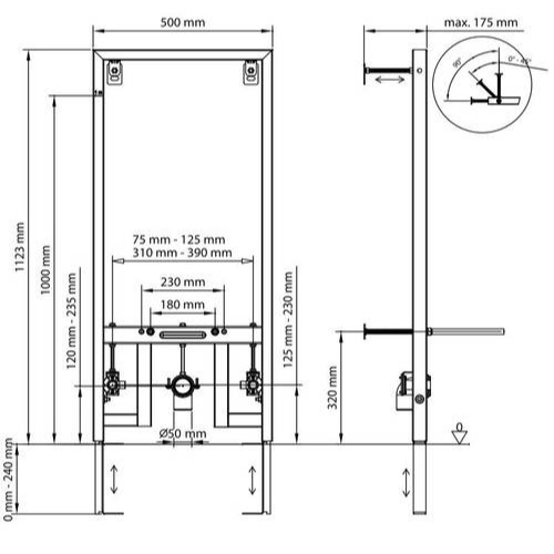 Інсталяційна система для біде KOLLER POOL ALCOR, Bidet Alcora ST900