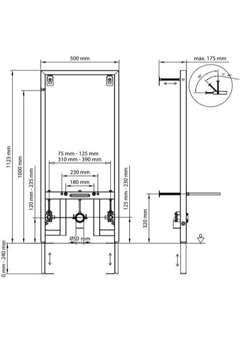 Інсталяційна система для біде KOLLER POOL ALCOR, Bidet Alcora ST900