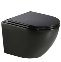 Унитаз подвесной Koller Pool ROUND безободковый с сидением дюропласт soft-close RN-0520-RQ-MB