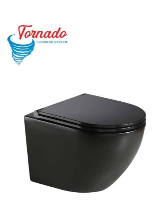 Унітаз підвісний Koller Pool ROUND безободковий з дюропластом soft-close RN-0520-RQ-MB
