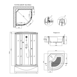 Душевой бокс Kroner KRP Enzo – WD.C.T.F. 90x90 см