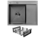 Кухонная мойка Kroner KRP Schwarze - 6350LHM PVD (3,0/1,0 мм) CV031322