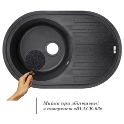 Кухонная мойка Lidz 780x500/200 BLA-03 (LIDZBLA03780500200)