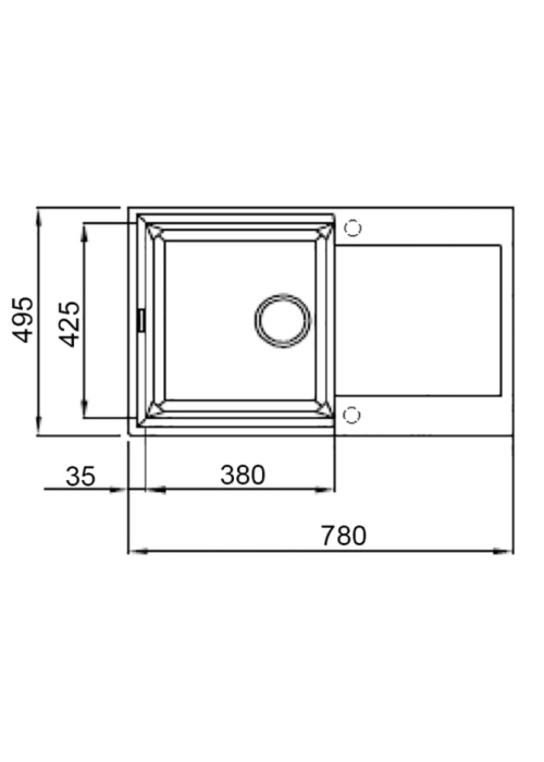 Кухонна мийка Lidz 790x495/230 BLA-03 (LIDZBLA03790495230)