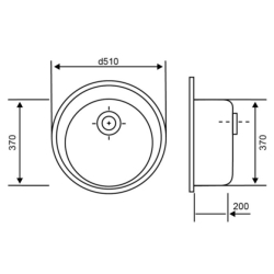 Кухонная мойка Lidz D510/200 BLA-03 (LIDZBLA03D510200)