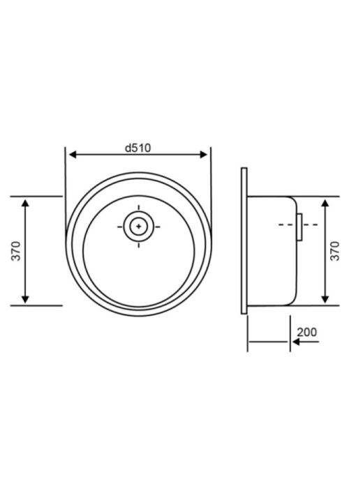 Кухонная мойка Lidz D510/200 BLA-03 (LIDZBLA03D510200)