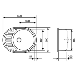 Кухонная мойка Lidz 620x500/200 COL-06 (LIDZCOL06615500200)