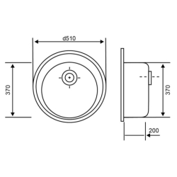 Кухонная мойка Lidz D510/200 COL-06 (LIDZCOL06D510200)