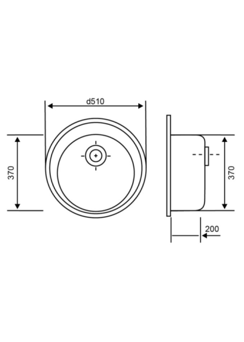 Кухонна мийка Lidz D510/200 COL-06 (LIDZCOL06D510200)