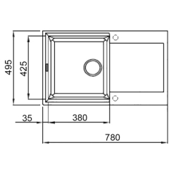 Кухонная мойка Lidz 790x495/230 GRA-09 (LIDZGRA09790495230)