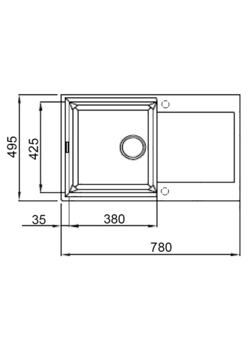 Кухонна мийка Lidz 790x495/230 GRA-09 (LIDZGRA09790495230)