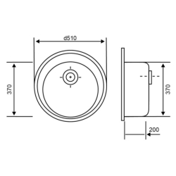 Кухонная мойка Lidz D510/200 MAR-07 (LIDZMAR07D510200)