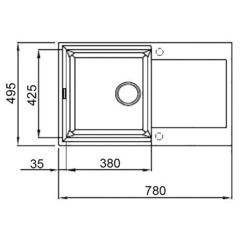 Кухонна мийка Lidz 790x495/230 STO-10 (LIDZМSTO10790495230)