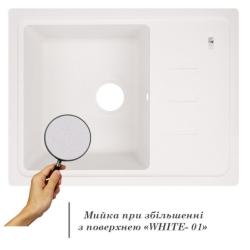 Кухонная мойка Lidz 620x435/200 WHI-01 (LIDZWHI01620435200)