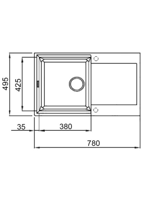 Кухонна мийка Lidz 790x495/230 WHI-01 (LIDZWHI01790495230)