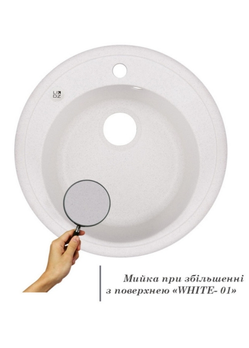 Кухонна мийка Lidz D510/200 WHI-01 (LIDZWHI01D510200)