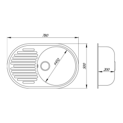 Кухонная мойка Lidz 780x500/200 WHI-01 (LIDZWHI10780500200)