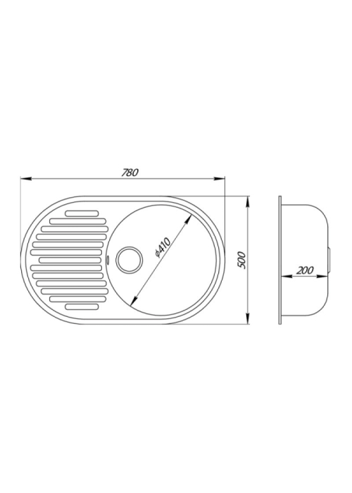 Кухонна мийка Lidz 780x500/200 WHI-01 (LIDZWHI10780500200)