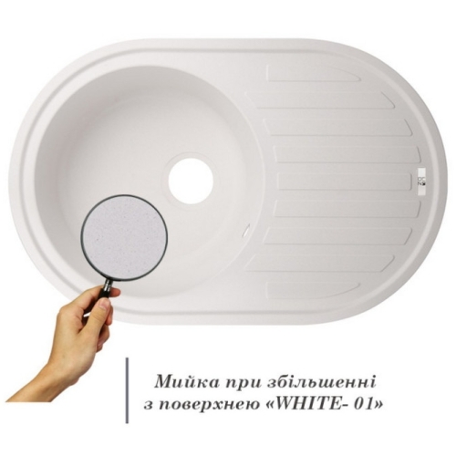 Кухонна мийка Lidz 780x500/200 WHI-01 (LIDZWHI10780500200)