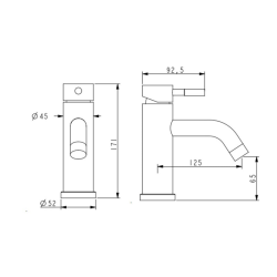 Смеситель для раковины Lidz Aria 0011F (k35) LDARI0011FBLA46092