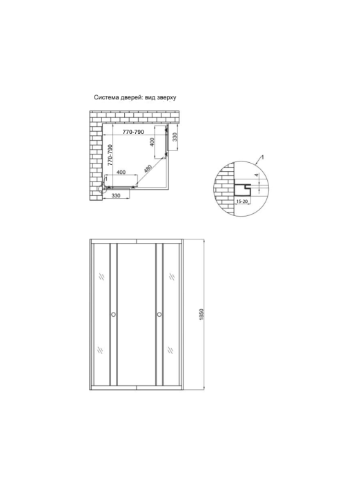 Душова кабіна Lidz Wawel SC80x80.SAT.LOW.FR, скло Frost 4 мм без піддону LWASC8080SATLOWFR2