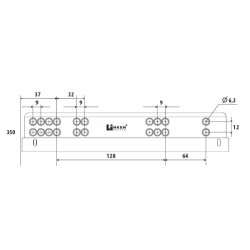 Напрямна прихованого монтажу Linken System (35 кг) L350 повного висування з доводчиком+кріплення, ДСП 16 31498