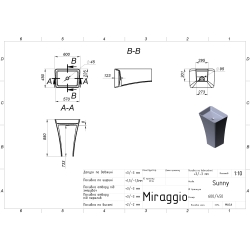 Напольный умывальник Miraggio SUNNY (MIRASOFT) 0001513