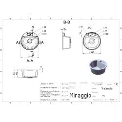 Кухонна мийка Miraggio Valencia 450 Жасмин