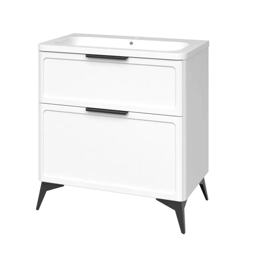 Тумба консольна Mirater Роял 80 см з умивальником "Верітас", С00009151 (Білий)