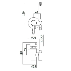 Гігієнічний душ Paffoni Tweet Round Mix (ZDUP110RMSP) brushed copper