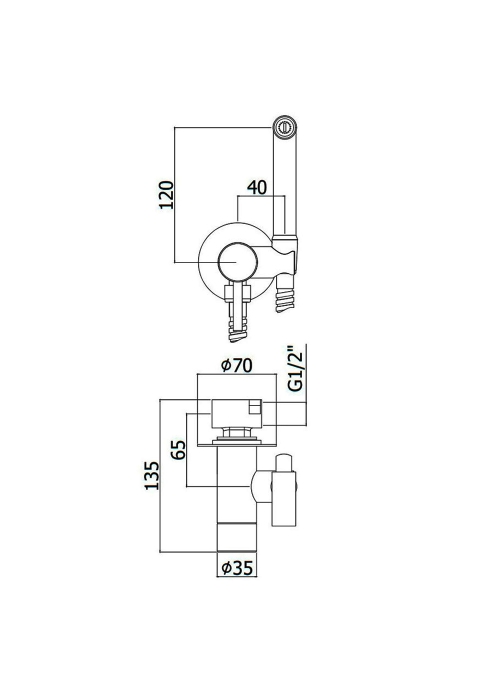 Гігієнічний душ Paffoni Tweet Round Mix (ZDUP110RMSP) brushed copper