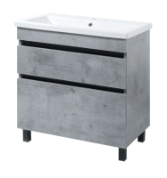 Тумба ПІК Мінімал з умивальником КОМО 80 см, T-308019- Mgr + UM-8019 (Grey)