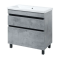 Тумба ПІК Мінімал з умивальником КОМО 80 см, T-308019- Mgr + UM-8019 (Grey)
