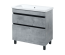 Тумба ПІК Мінімал з умивальником КОМО 80 см, T-308019- Mgr + UM-8019 (Grey)
