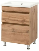 Тумба ПІК Мінімал с умывальником КОМО 50 см, T 305019 Mw + UM-5019 (Wood)