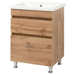 Тумба ПІК Мінімал з умивальником КОМО  50 см, T 305019 Mw + UM-5019 (Wood)