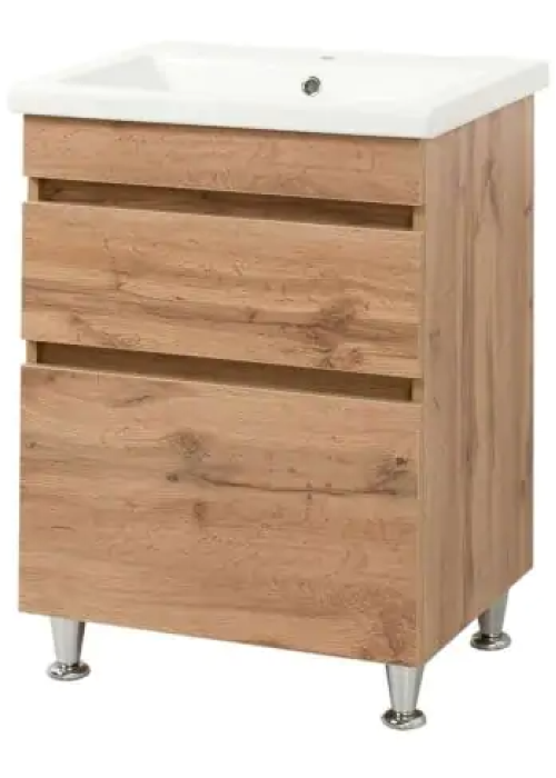 Тумба ПІК Мінімал з умивальником КОМО  50 см, T 305019 Mw + UM-5019 (Wood)