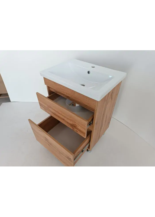 Тумба ПІК Мінімал з умивальником КОМО  50 см, T 305019 Mw + UM-5019 (Wood)
