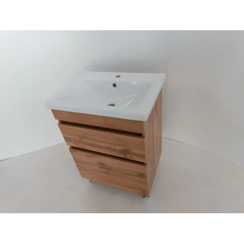 Тумба ПІК Мінімал з умивальником КОМО 50 см, T 305019 Mw + UM-5019 (Wood)