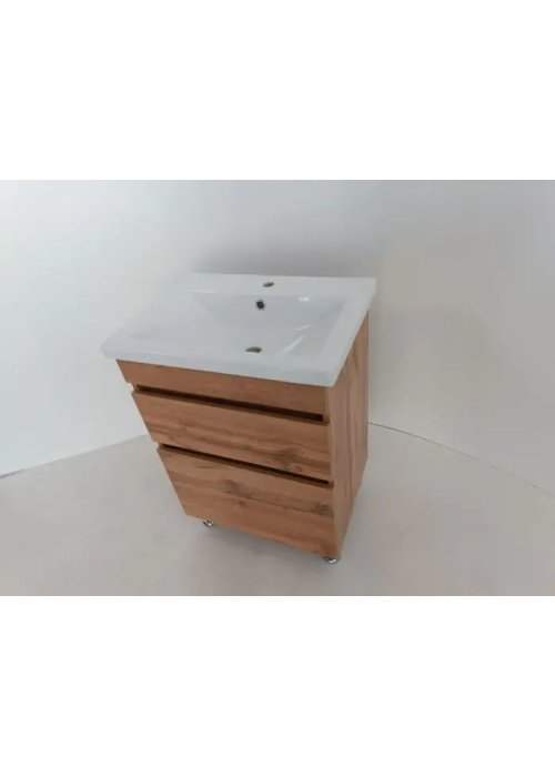 Тумба ПІК Мінімал з умивальником КОМО  50 см, T 305019 Mw + UM-5019 (Wood)