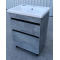 Тумба ПІК Мінімал з умивальником КОМО 80 см, T-308019- Mgr + UM-8019 (Grey)
