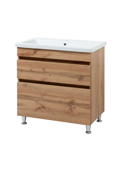 Тумба ПІК Мінімал з умивальником КОМО 70 см, T 307019 Mw + UM-7019 (Wood)