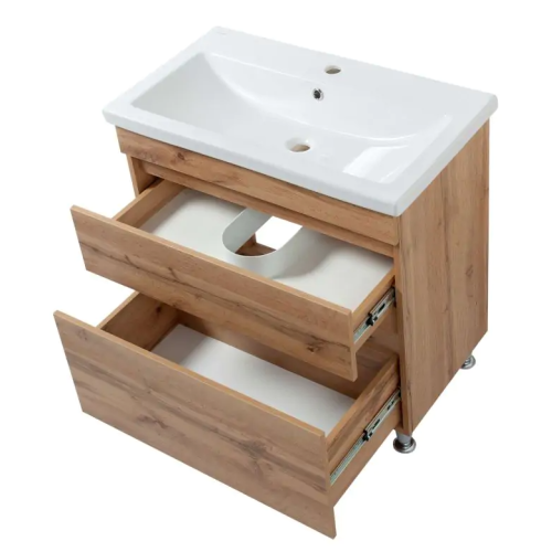 Тумба ПІК Мінімал з умивальником КОМО 70 см, T 307019 Mw + UM-7019 (Wood)